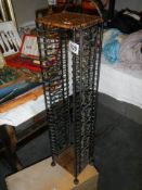 A wrought metal CD stand, COLLECT ONLY.