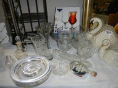 A good lot of glass ware including ship's in bottles. COLLECT ONLY.