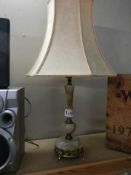 A good mid 20th century onyx table lamp.