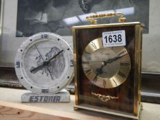 Two 20th century mantel clocks.