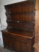 A mid 20th century oak dresser, COLLECT ONLY.