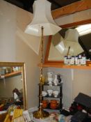 A brass standard lamp in good condition. COLLECT ONLY.