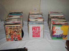 A large quantity of 45 rpm records.