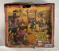 A vintage boxed Comansi cowboys & Indians plastic Fort Grant. Box A/F