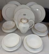 A Royal Albert 18 piece dinner set & a coffee pot