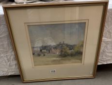 A watercolour of Lincoln dated 97, signature indistinct