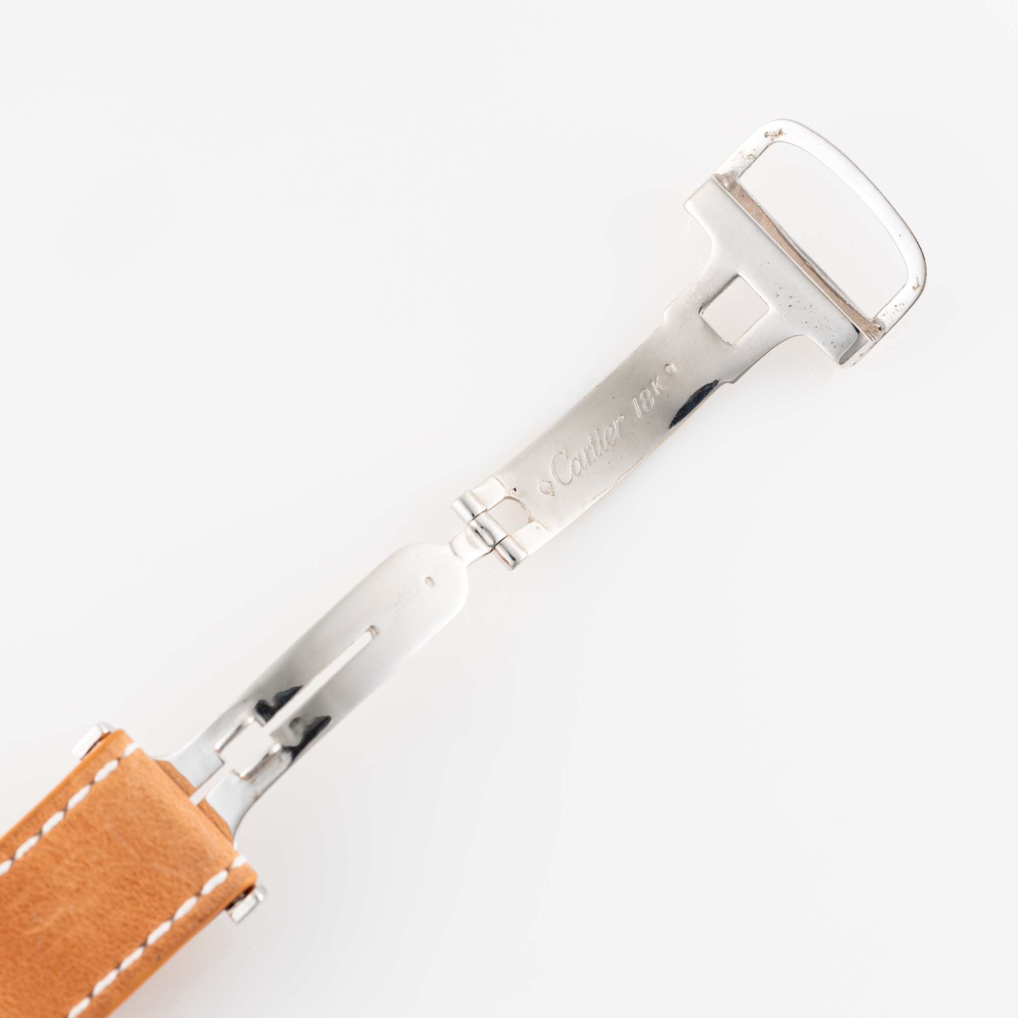 A VERY RARE GENTLEMAN'S SIZE 18K WHITE GOLD CARTIER PARIS CRISTALLOR WRIST WATCH CIRCA 1970s, REF. - Image 10 of 11