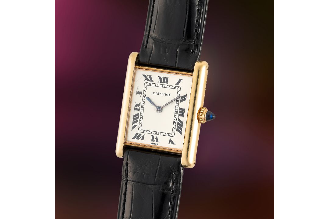 A GENTLEMAN'S SIZE 18K SOLID GOLD CARTIER PARIS TANK LOUIS EXTRA PLATE WRIST WATCH CIRCA 1970s, REF. - Image 1 of 7