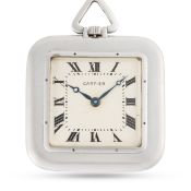A VERY RARE PLATINUM CARTIER PARIS SANTOS DUMONT EXTRA PLATE POCKET WATCH CIRCA 1912, RESOLD BY