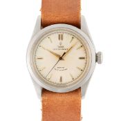 A GENTLEMAN'S SIZE STAINLESS STEEL TUDOR OYSTER PRINCE SELF WINDING WRIST WATCH CIRCA 1955, REF.