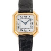 A LADY'S 18K SOLID GOLD CARTIER PARIS CEINTURE WRIST WATCH CIRCA 1970s, REF. 78100 Movement: 17J,