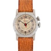 A GENTLEMAN'S SMALL SIZE WITTNAUER WEEMS PILOTS WRIST WATCH CIRCA 1940, U.S. PAT. 2008734 FOR THE