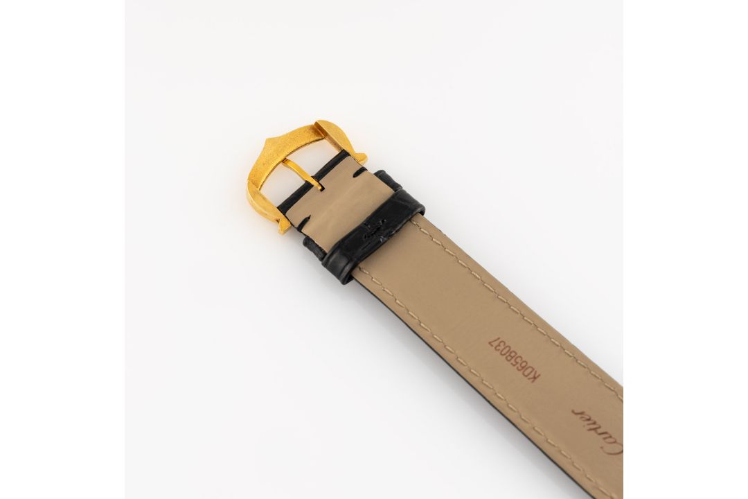 A GENTLEMAN'S SIZE 18K SOLID GOLD CARTIER PARIS TANK LOUIS EXTRA PLATE WRIST WATCH CIRCA 1970s, REF. - Image 7 of 7