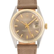A GENTLEMAN'S SIZE STEEL & GOLD ROLEX OYSTER PERPETUAL DATEJUST WRIST WATCH CIRCA 1973, REF. 1601