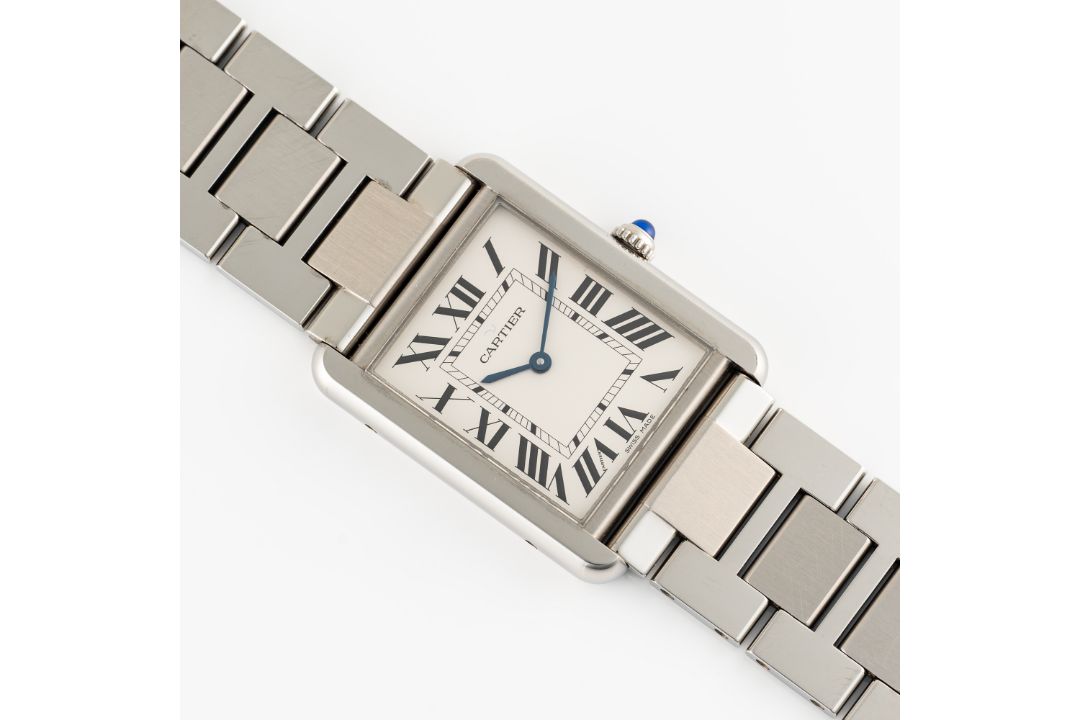 A UNISEX STAINLESS STEEL CARTIER TANK SOLO BRACELET WATCH DATED 2017, REF. 3169 WITH ORIGINAL - Image 3 of 9