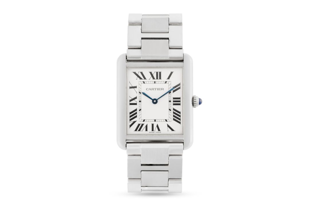 A UNISEX STAINLESS STEEL CARTIER TANK SOLO BRACELET WATCH DATED 2017, REF. 3169 WITH ORIGINAL - Image 2 of 9