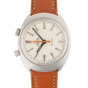 A GENTLEMAN'S SIZE STAINLESS STEEL OMEGA CHRONOSTOP DRIVERS WRIST WATCH CIRCA 1968, REF. 145.010
