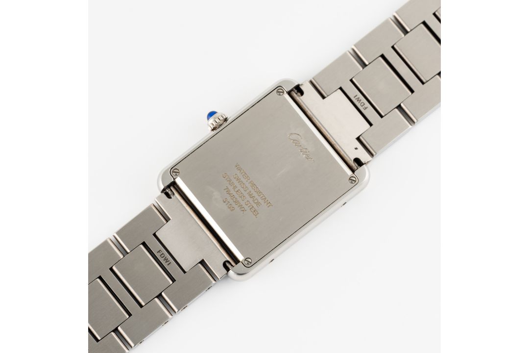 A UNISEX STAINLESS STEEL CARTIER TANK SOLO BRACELET WATCH DATED 2017, REF. 3169 WITH ORIGINAL - Image 7 of 9