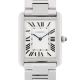 A UNISEX STAINLESS STEEL CARTIER TANK SOLO BRACELET WATCH DATED 2017, REF. 3169 WITH ORIGINAL - Image 1 of 9