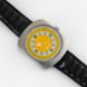 A GENTLEMAN'S SIZE STAINLESS STEEL LONGINES COMET YELLOW WRIST WATCH CIRCA 1970, REF. 8475 Movement: - Image 4 of 8