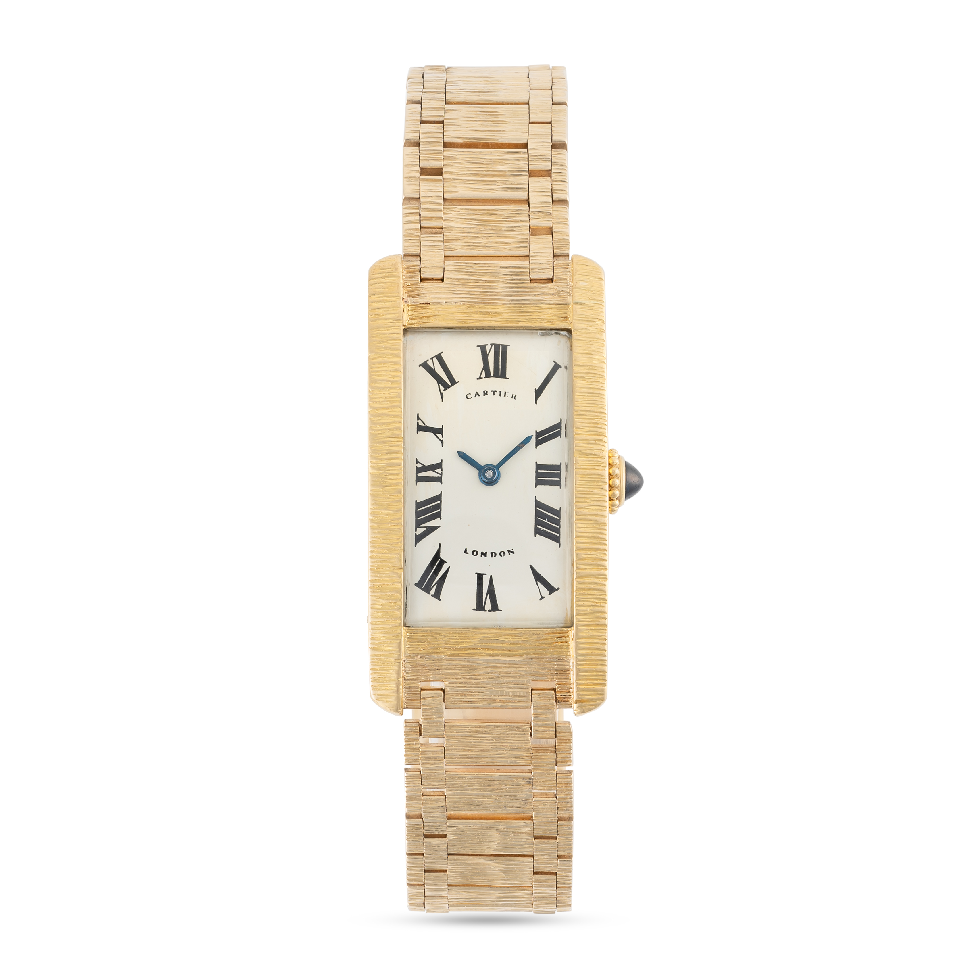 AN EXTREMELY RARE MID SIZE SOLID GOLD CARTIER LONDON TANK CINTREE BRACELET WATCH CIRCA 1964, - Image 3 of 10