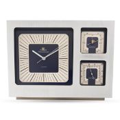 A RARE JAEGER LECOULTRE ELECTRONIC WEATHER STATION DESK CLOCK DATED 1974, REF. 5054 ACCOMPANIED BY