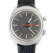 A GENTLEMAN'S SIZE STAINLESS STEEL OMEGA CHRONOSTOP DRIVERS WRIST WATCH CIRCA 1968, REF. 145.010