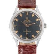 A RARE GENTLEMAN'S SIZE STAINLESS STEEL OMEGA CONSTELLATION WRIST WATCH CIRCA 1950, REF. 2652-1 WITH
