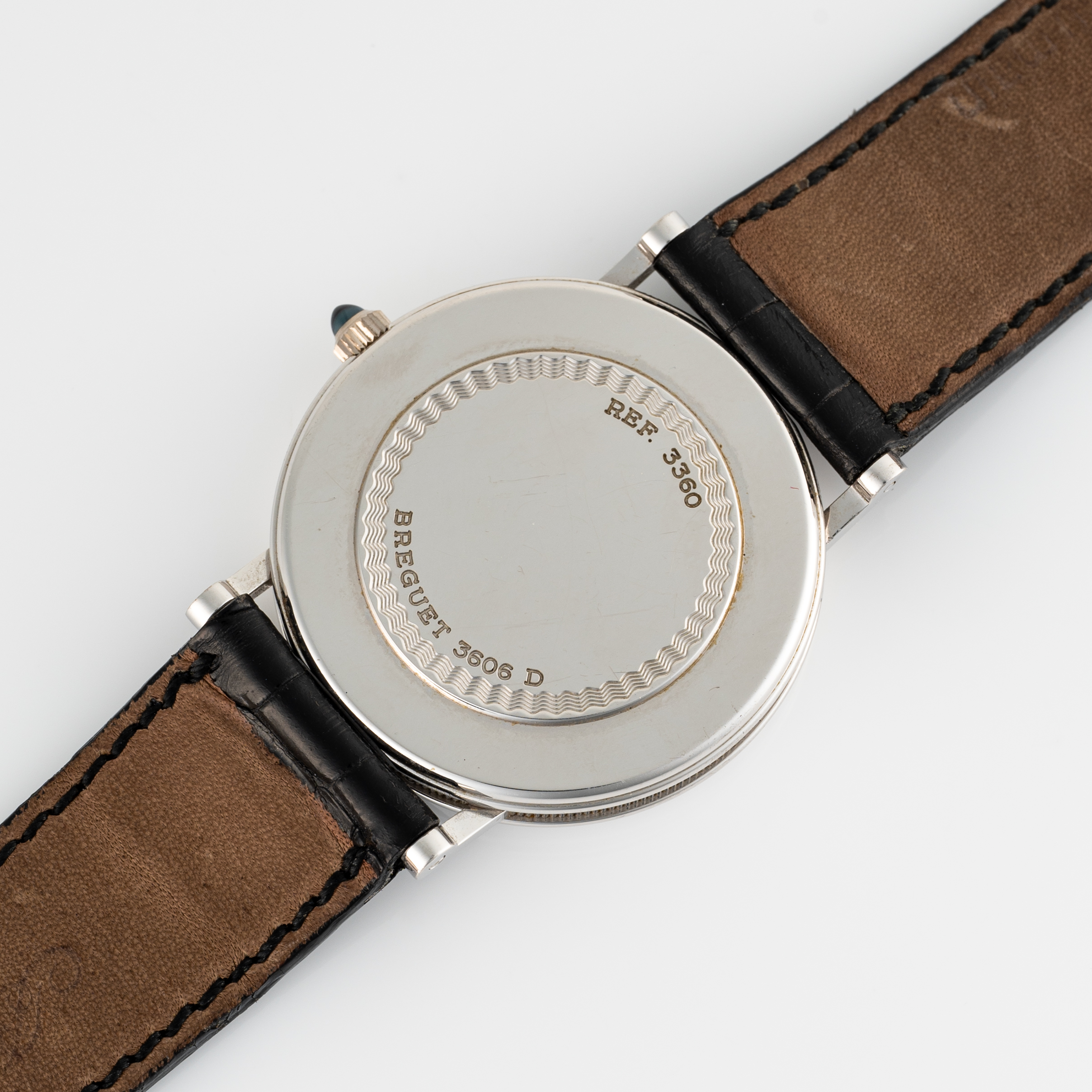 A RARE GENTLEMAN'S SIZE 18K WHITE GOLD BREGUET CLASSIQUE POWER RESERVE WRIST WATCH CIRCA 2000, - Image 7 of 8