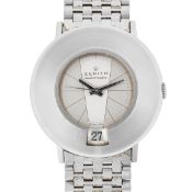 A GENTLEMAN'S SIZE STAINLESS STEEL ZENITH 