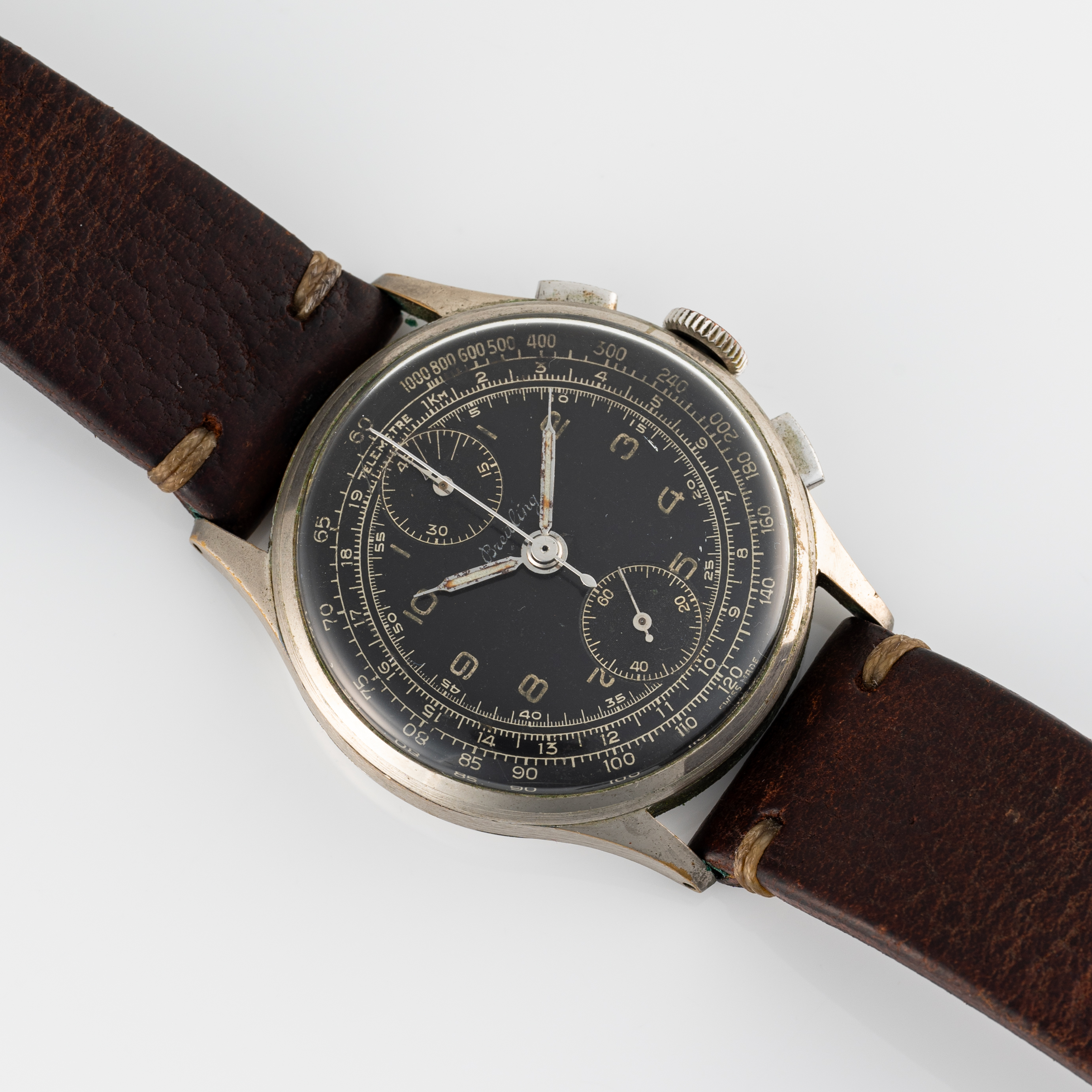 A GENTLEMAN'S LARGE SIZE BREITLING "UP & DOWN" CHRONOGRAPH WRIST WATCH CIRCA 1946, REF. 179 WITH - Image 3 of 8