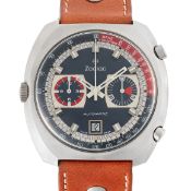 A GENTLEMAN'S SIZE STAINLESS STEEL ZODIAC AUTOMATIC CHRONOGRAPH WRIST WATCH CIRCA 1970, REF. 902.886
