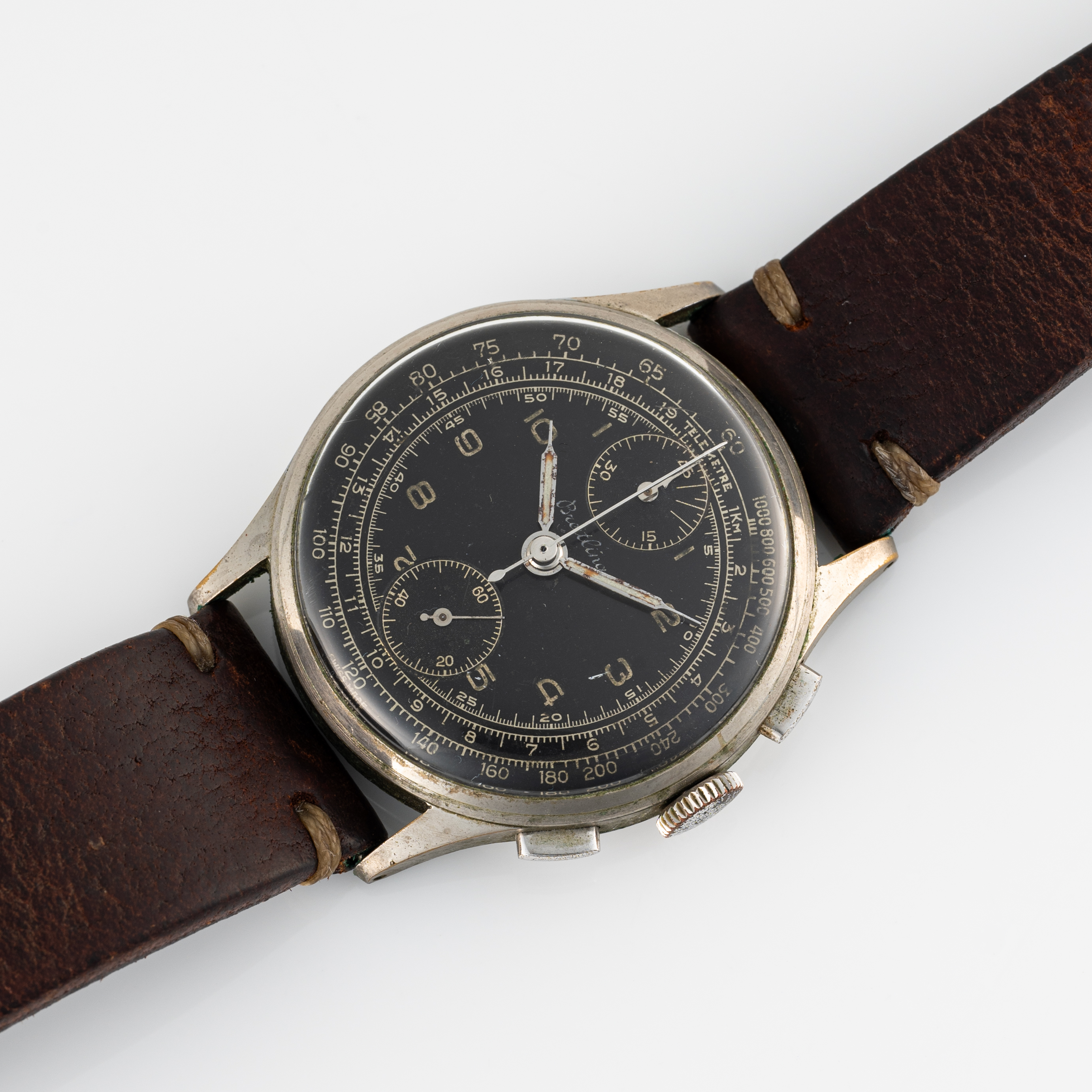 A GENTLEMAN'S LARGE SIZE BREITLING "UP & DOWN" CHRONOGRAPH WRIST WATCH CIRCA 1946, REF. 179 WITH - Image 4 of 8