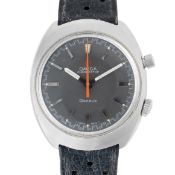 A GENTLEMAN'S SIZE STAINLESS STEEL OMEGA CHRONOSTOP WRIST WATCH CIRCA 1968, REF. 145.009 Movement: