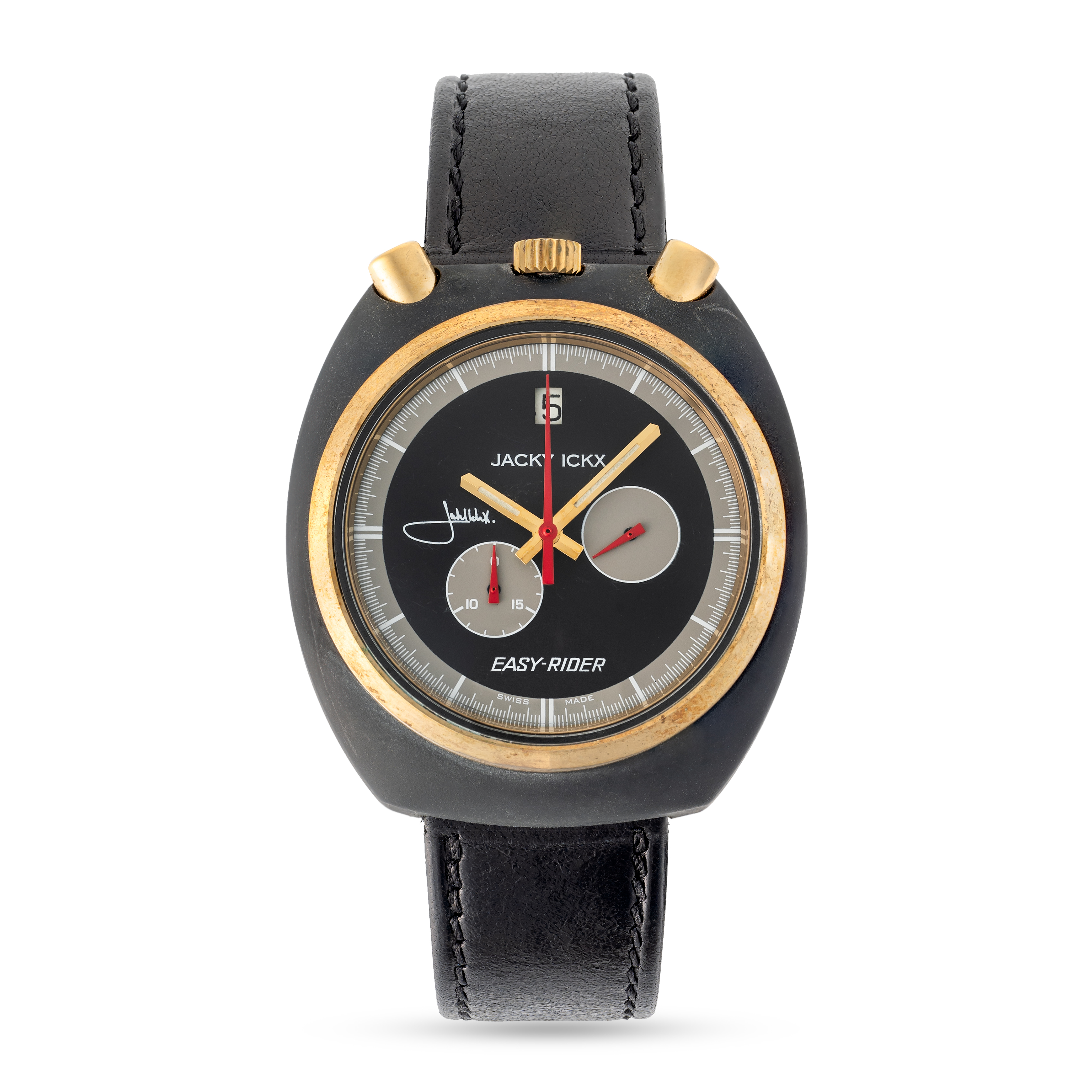 A GENTLEMAN'S SIZE PVD COATED, STEEL & GOLD PLATED SORNA JACKY ICXX EASY-RIDER CHRONOGRAPH WRIST - Image 2 of 7