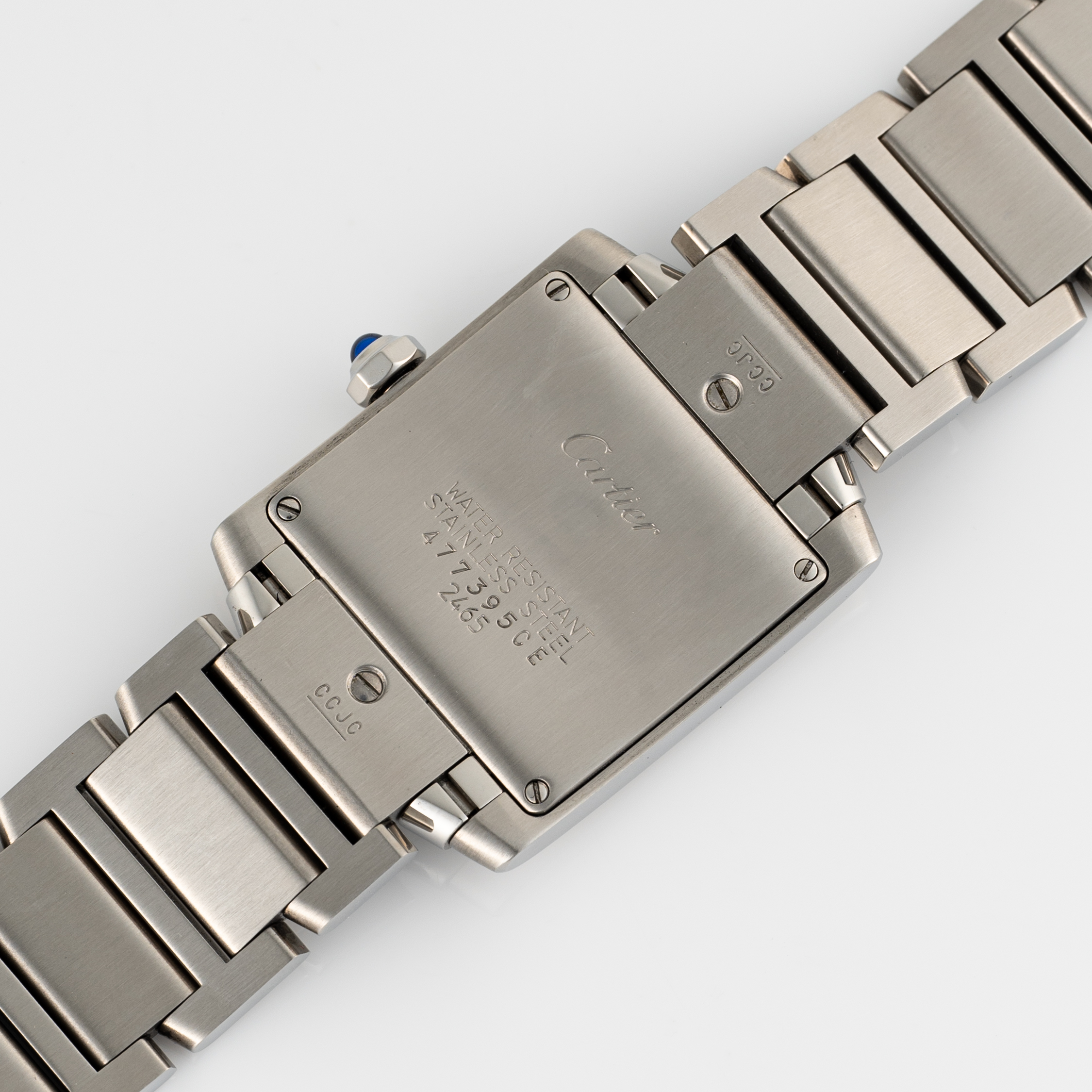 A GENTLEMAN'S SIZE STAINLESS STEEL CARTIER TANK FRANCAISE AUTOMATIC BRACELET WATCH DATED 2024, - Image 7 of 9