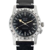 A GENTLEMAN'S SIZE STAINLESS STEEL GLYCINE AIRMAN SPECIAL AUTOMATIC PILOTS WRIST WATCH CIRCA