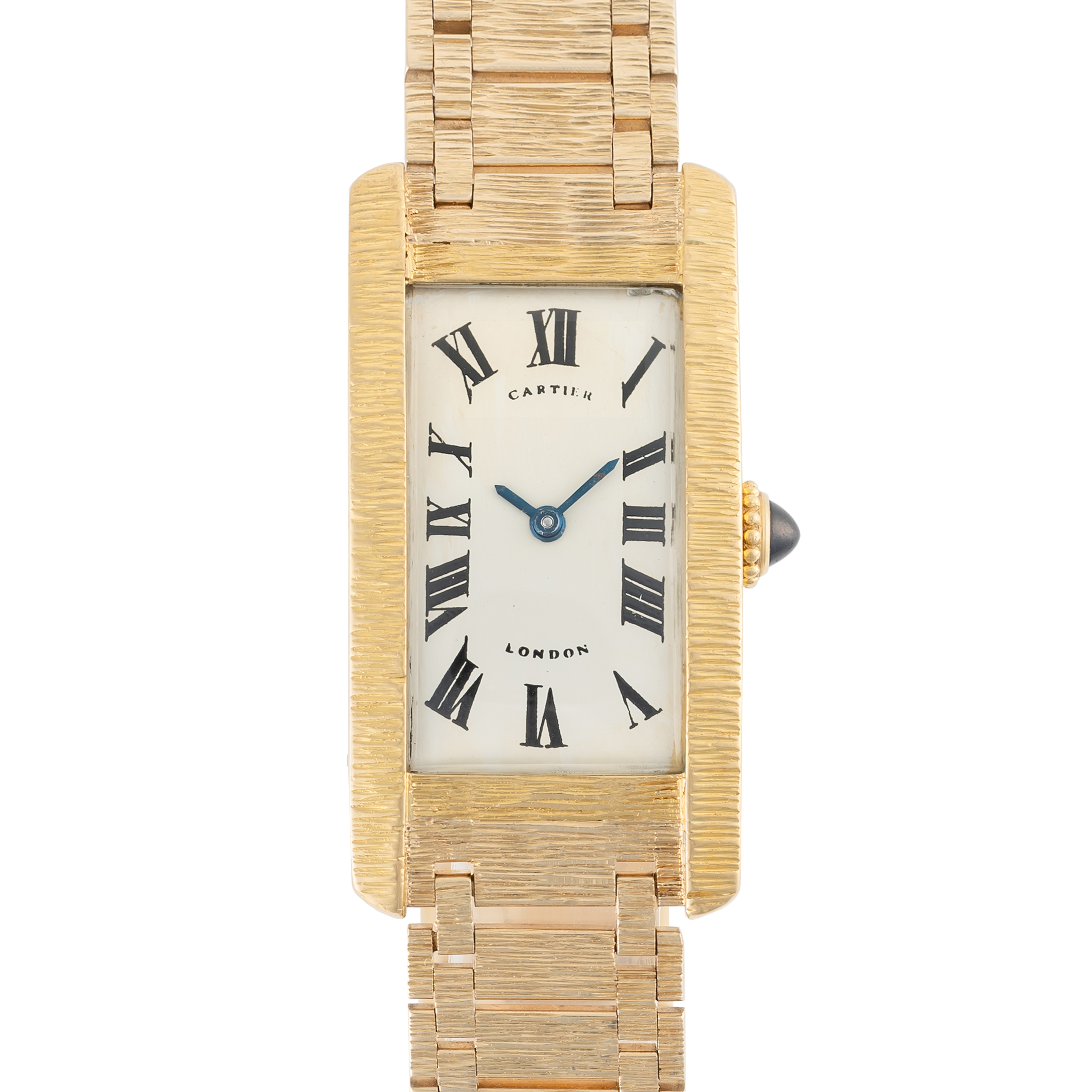 AN EXTREMELY RARE MID SIZE SOLID GOLD CARTIER LONDON TANK CINTREE BRACELET WATCH CIRCA 1964, - Image 2 of 10
