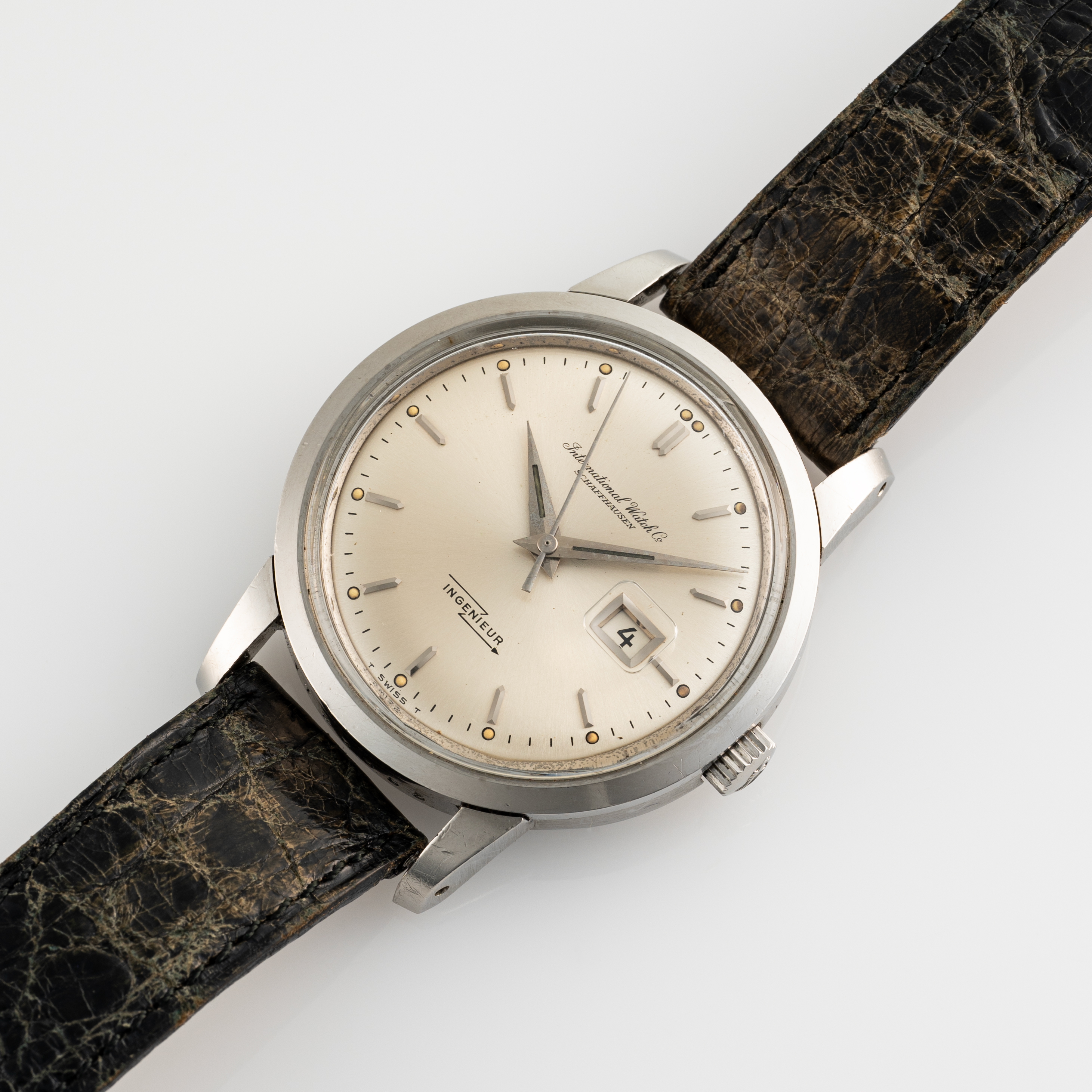 A GENTLEMAN'S STAINLESS STEEL IWC INGENIEUR AUTOMATIC WRIST WATCH CIRCA 1960s, REF. 666 WITH - Image 4 of 10