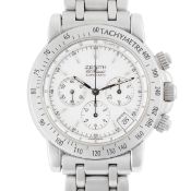 A GENTLEMAN'S SIZE STAINLESS STEEL ZENITH RAINBOW EL PRIMERO CHRONOGRAPH BRACELET WATCH CIRCA 1990s,
