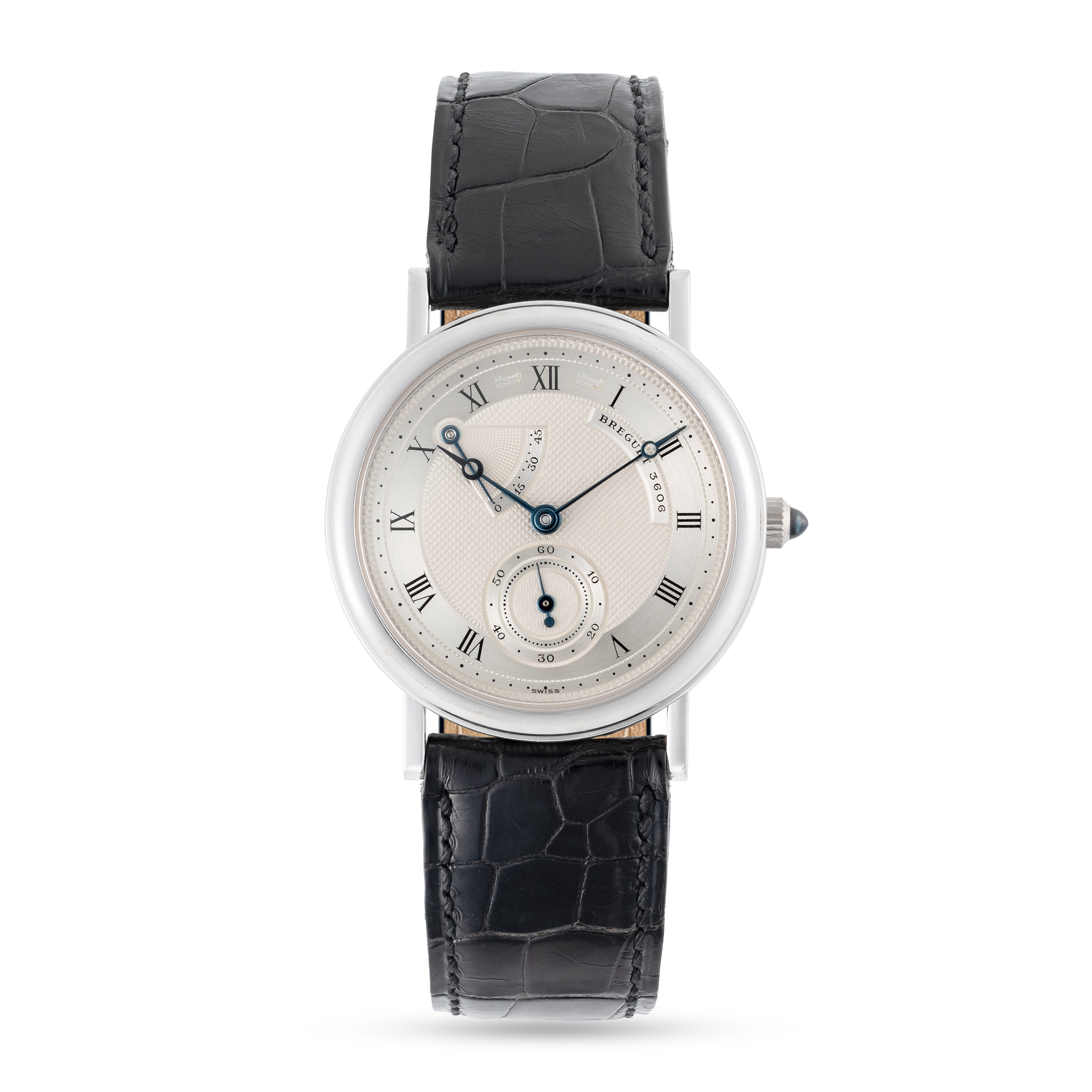 A RARE GENTLEMAN'S SIZE 18K WHITE GOLD BREGUET CLASSIQUE POWER RESERVE WRIST WATCH CIRCA 2000, - Image 2 of 8