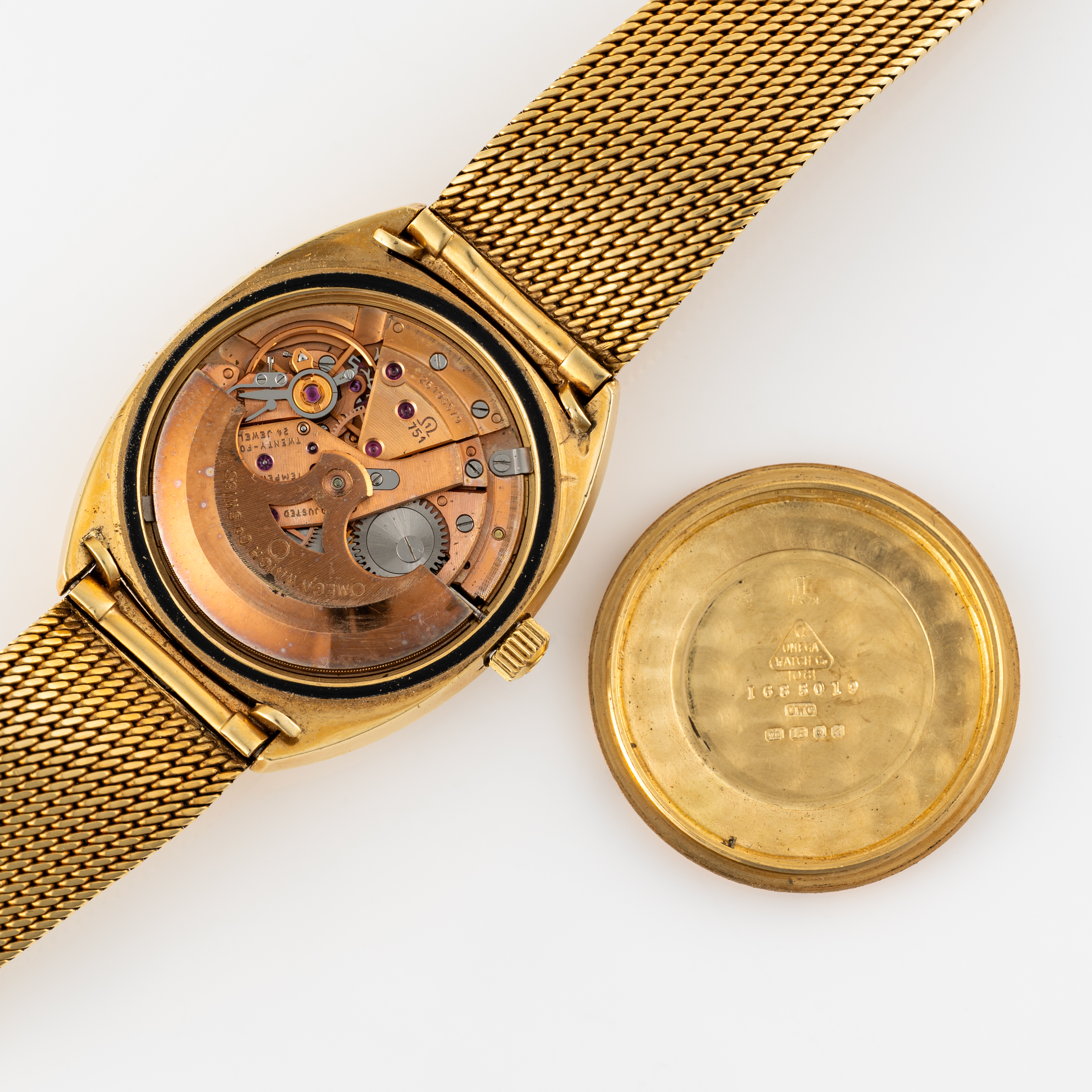 A GENTLEMAN'S SIZE 18K SOLID GOLD OMEGA CONSTELLATION AUTOMATIC CHRONOMETER DAY DATE BRACELET - Image 8 of 9