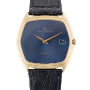 A GENTLEMAN'S SIZE 18K SOLID GOLD JAEGER LECOULTRE AUTOMATIC DATE WRIST WATCH CIRCA 1970s, REF. 5000
