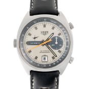 A GENTLEMAN'S SIZE STAINLESS STEEL HEUER CARRERA AUTOMATIC CHRONOGRAPH WRIST WATCH CIRCA 1972,