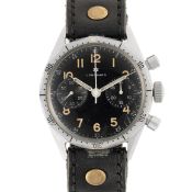 A GENTLEMAN'S GERMAN MILITARY JUNGHANS J88 PILOTS CHRONOGRAPH WRIST WATCH CIRCA 1960s, TYPE 111 WITH