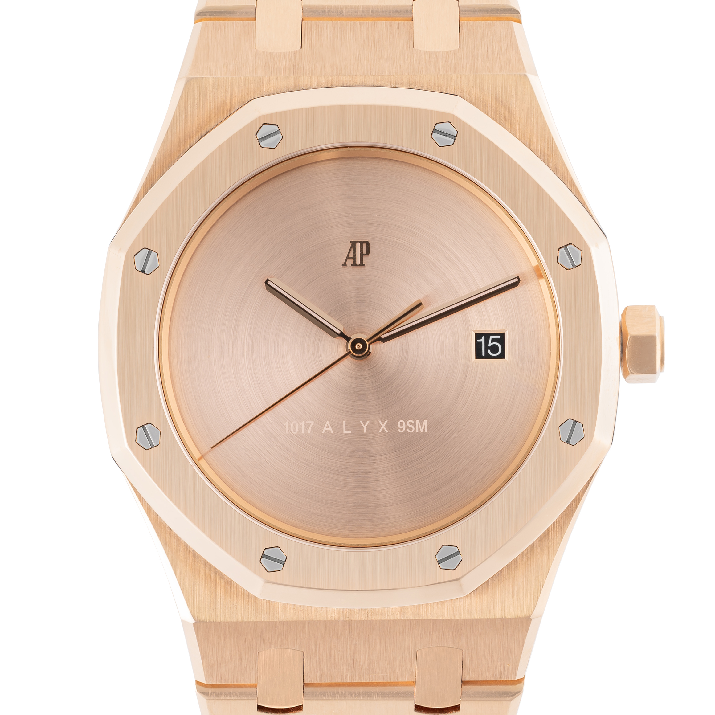 A VERY RARE GENTLEMAN'S SIZE 18K ROSE GOLD AUDEMARS PIGUET ROYAL OAK JUMBO BRACELET WATCH DATED - Image 2 of 10