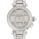 A LADY'S FINE 18K SOLID WHITE GOLD DIAMOND CARTIER PASHA GRILL AUTOMATIC BRACELET WATCH CIRCA - Image 1 of 9