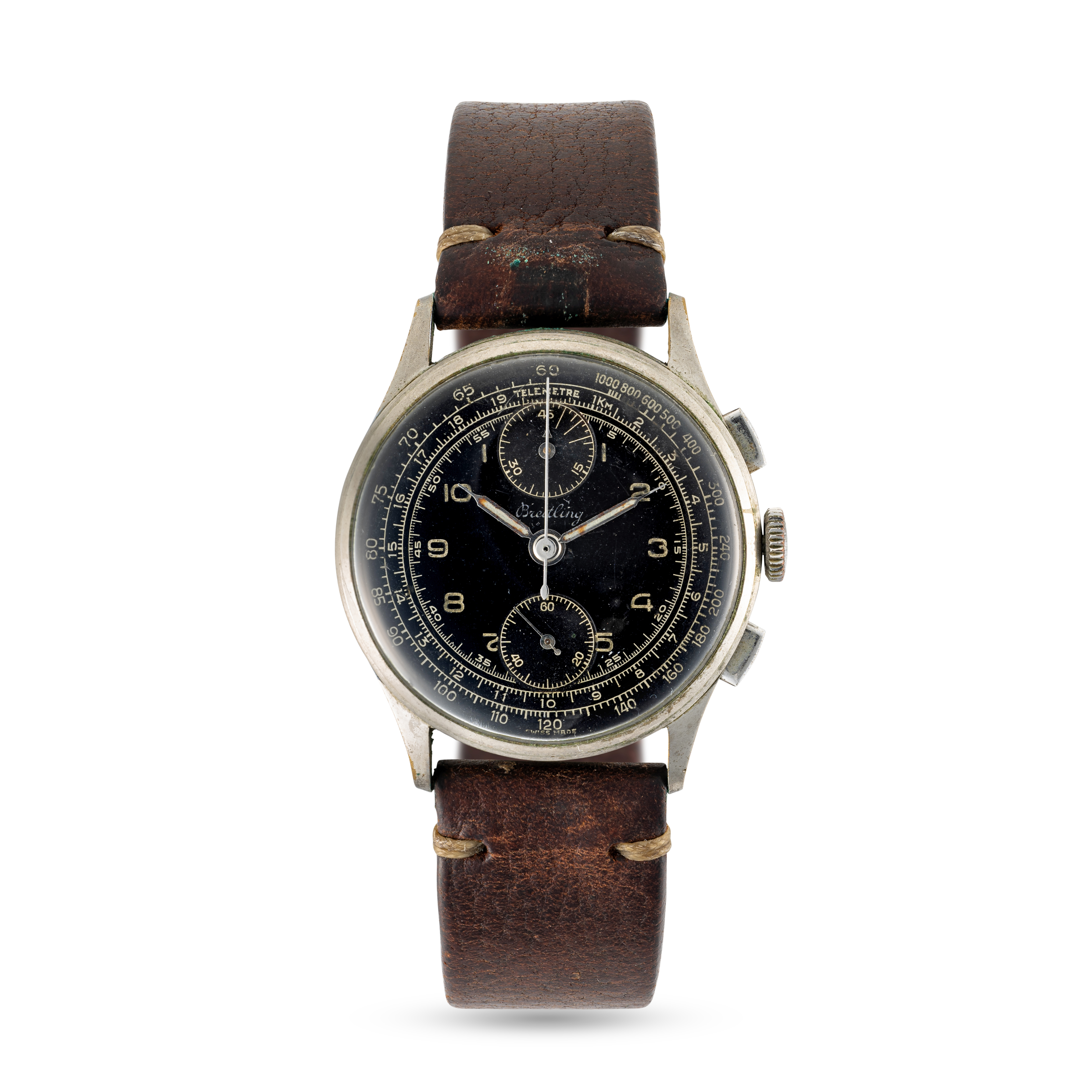 A GENTLEMAN'S LARGE SIZE BREITLING "UP & DOWN" CHRONOGRAPH WRIST WATCH CIRCA 1946, REF. 179 WITH - Image 2 of 8