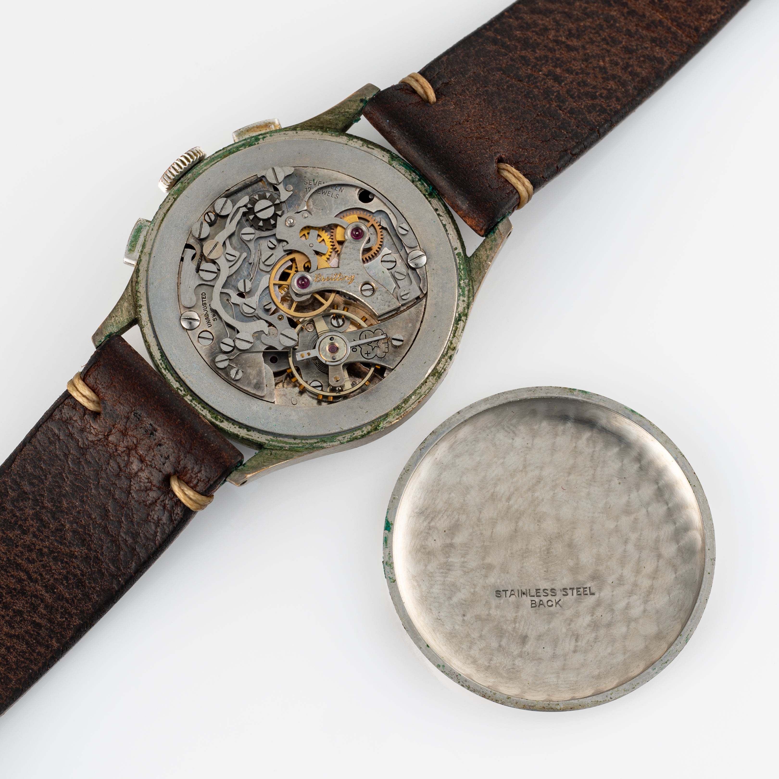 A GENTLEMAN'S LARGE SIZE BREITLING "UP & DOWN" CHRONOGRAPH WRIST WATCH CIRCA 1946, REF. 179 WITH - Image 8 of 8