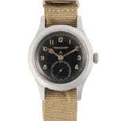 A GENTLEMAN'S BRITISH MILITARY JAEGER LECOULTRE W.W.W. WRIST WATCH DATED 1945, PART OF THE 